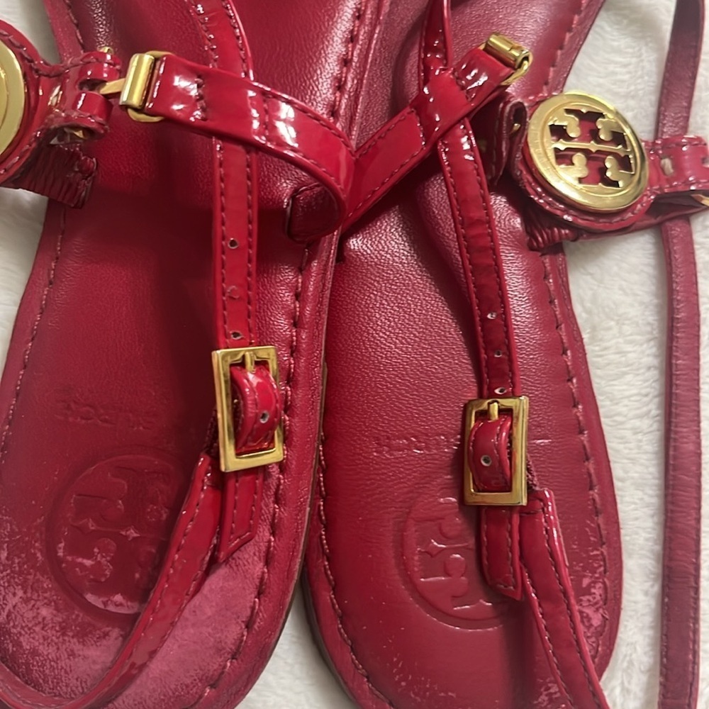 Tory Burch Cherry Red Sandals - Picture 7 of 9